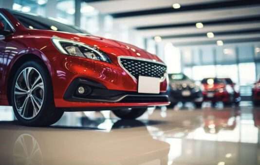 New vehicle showroom